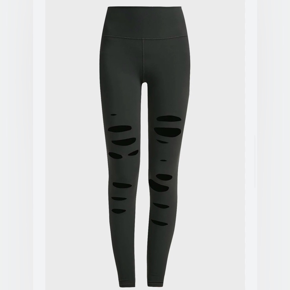 ALO Yoga High-Waist Ripped Warrior Legging size XXS perfect condition NO flaws - Picture 3 of 16
